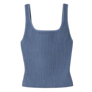 Babaton Sculpt Knit Squareneck ribbed tank in blue size M excellent condition